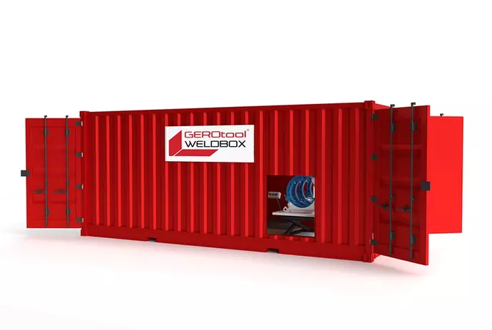 Gerodur GEROtool Weldbox Schweißcontainer frontal in rot